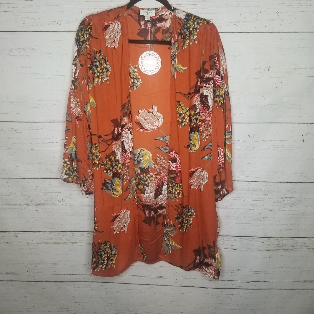 NWT Umgee Boho Bell Sleeve Kimono - Picture 5 of 8